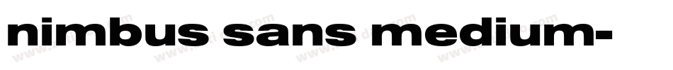 nimbus sans medium字体转换